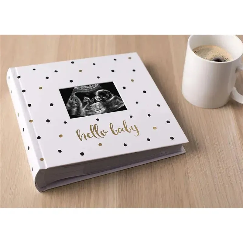 Pearhead - Baby Photo Album With Guided Journal Pages, White Polka Dots - Image 4