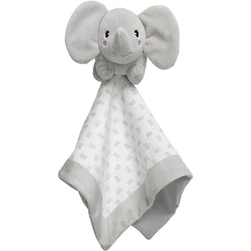 Pearhead Baby - Security Blanket, Snuggle Toy Stuffed Animal, Gray Elephant Lovey