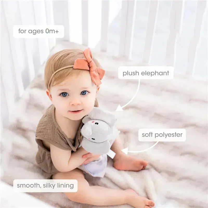 Pearhead Baby - Security Blanket, Snuggle Toy Stuffed Animal, Gray Elephant Lovey - Image 5