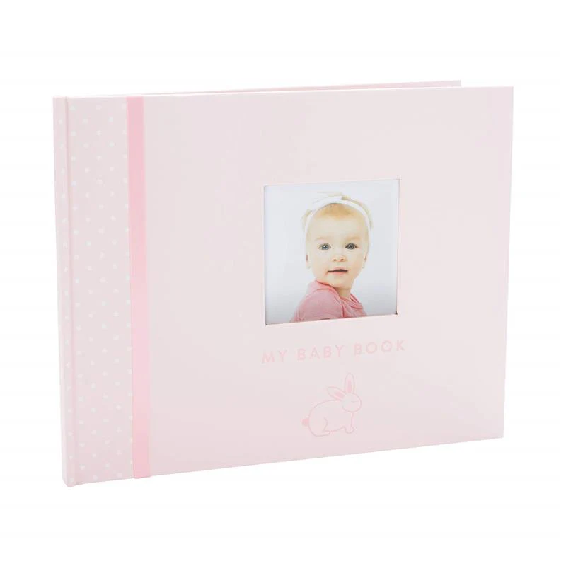 Pearhead - Bunny Baby Memory Book With Clean-Touch Ink Pad, Pink - Image 2