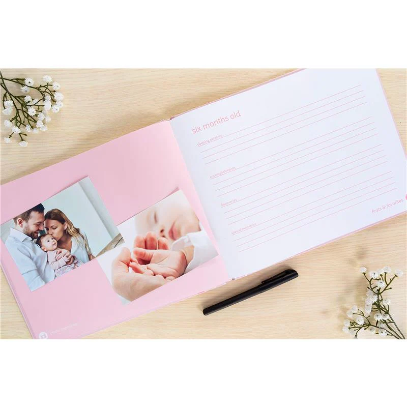 Pearhead - Bunny Baby Memory Book With Clean-Touch Ink Pad, Pink - Image 5