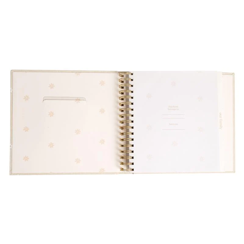 Pearhead - Daisy Linen Baby Book, Memory Book - Image 6