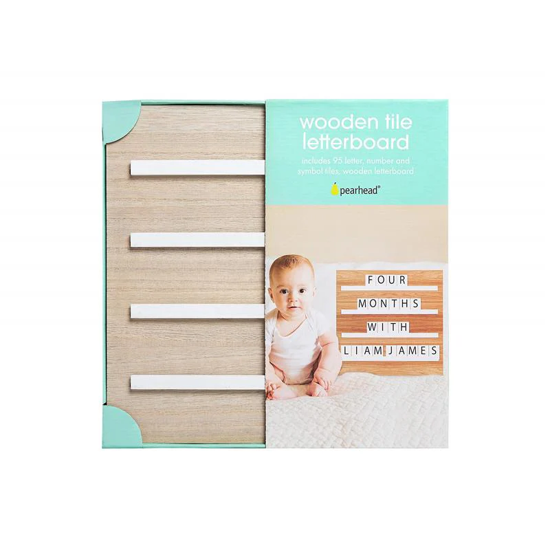 Pearhead - Natural Wood And Black Felt Classic Letter Board Set - Image 6