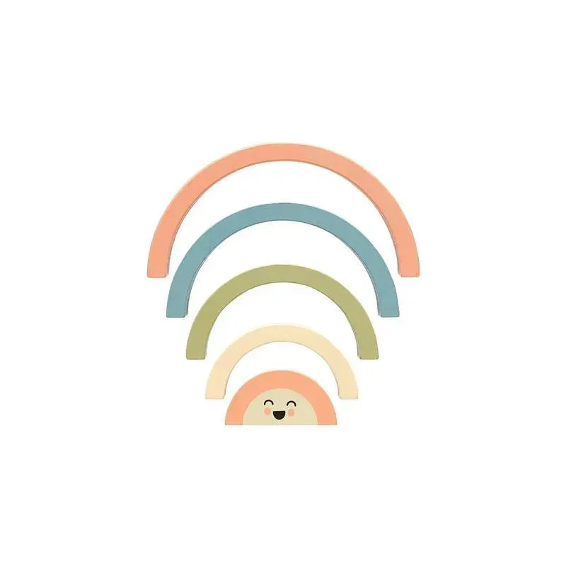 Pearhead - Pearhead Wooden Rainbow Stacking Toy, Baby and Toddler Montessori Toy Ages 1+ Years - Image 4