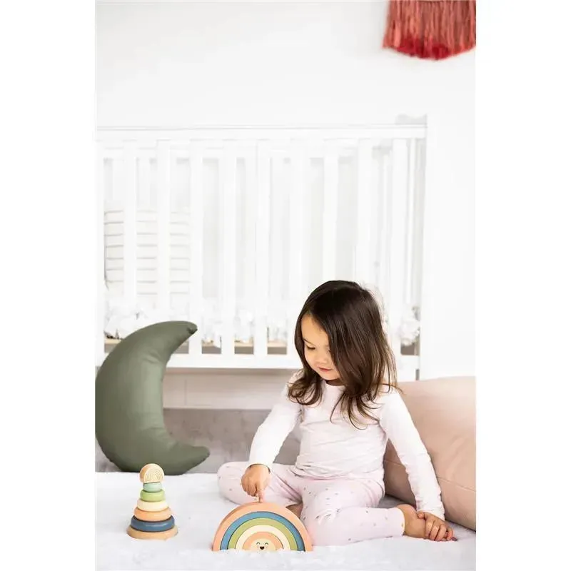 Pearhead - Pearhead Wooden Rainbow Stacking Toy, Baby and Toddler Montessori Toy Ages 1+ Years - Image 5