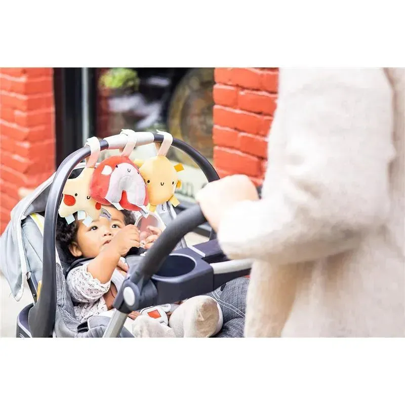 Pearhead - Rainbow Sun and Stars Stroller Toys, Plush Corduroy Baby Travel Car Seat Toy, Set of 3 - Image 7