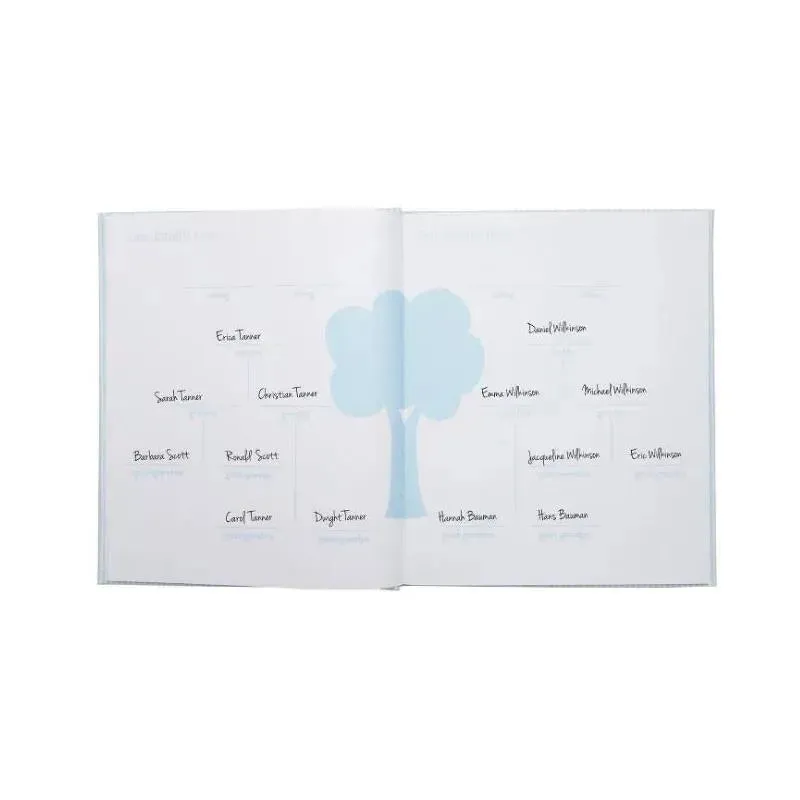 Pearhead - Seersucker Baby Book And Clean Touch Ink Pad, Blue - Image 3