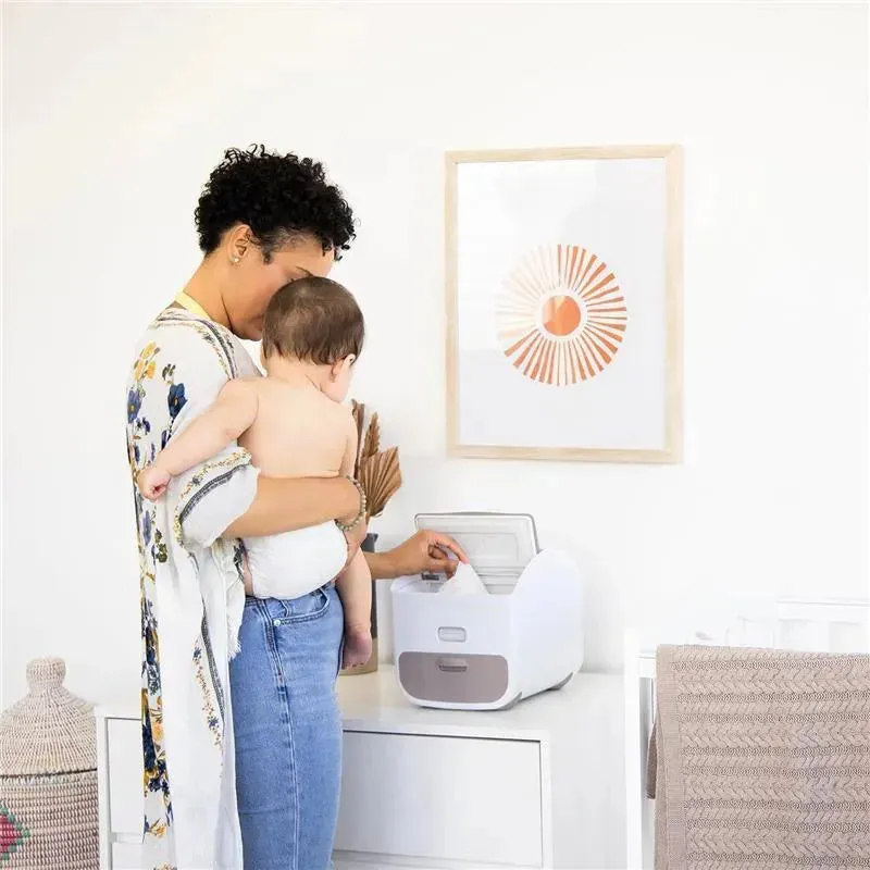 Pearhead - Ubbi Portable Diaper Caddy and Changing Mat, Diaper Storage, Taupe - Image 6