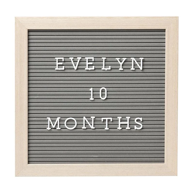 Pearhead - Wooden Letterboard Set, Gray