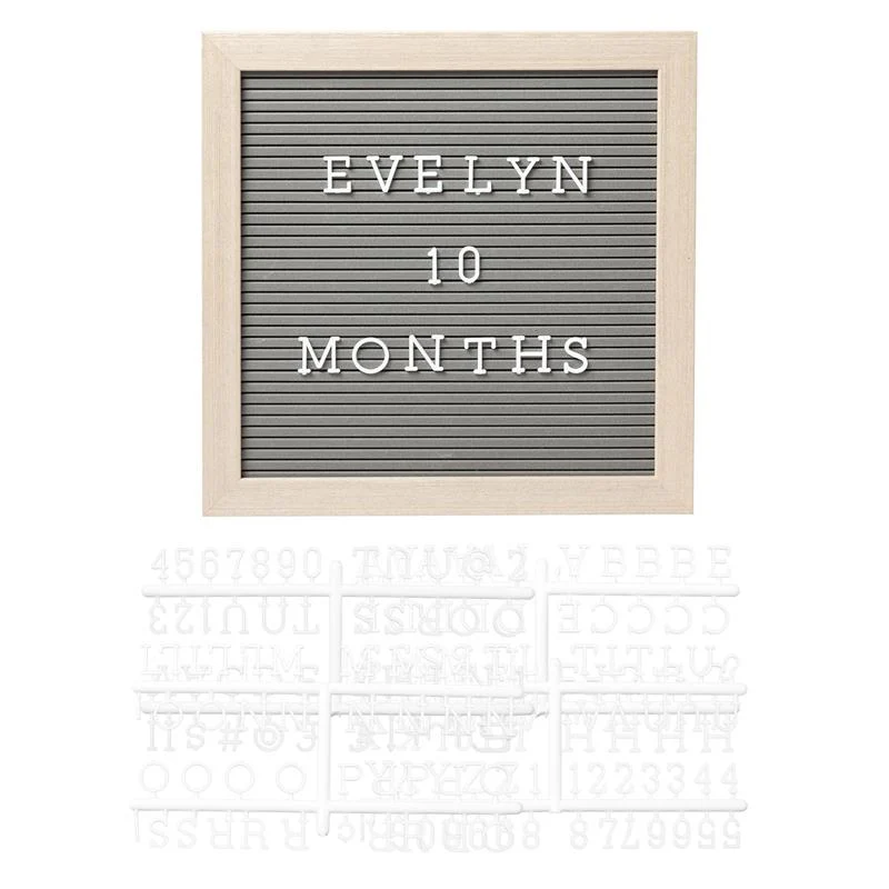 Pearhead - Wooden Letterboard Set, Gray - Image 2