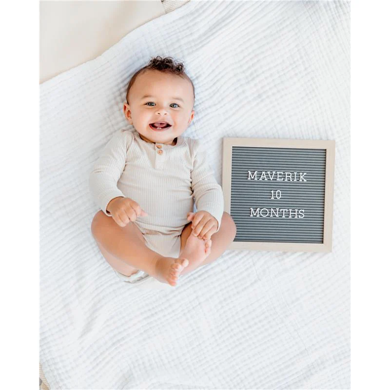 Pearhead - Wooden Letterboard Set, Gray - Image 6