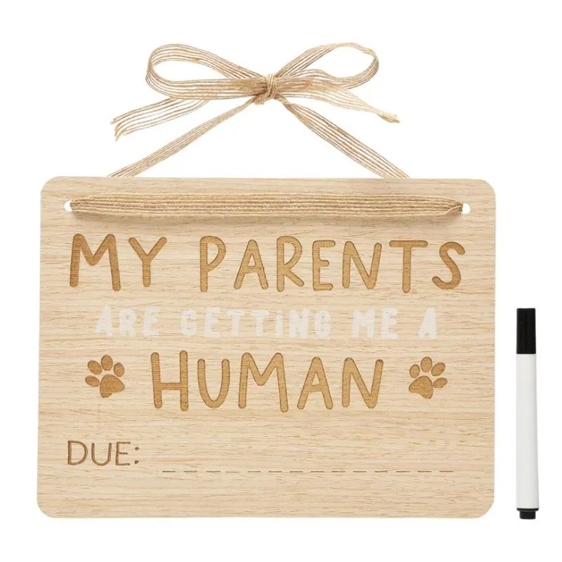 Pearhead - Wooden Pet Pregnancy Announcement Sign - Image 5