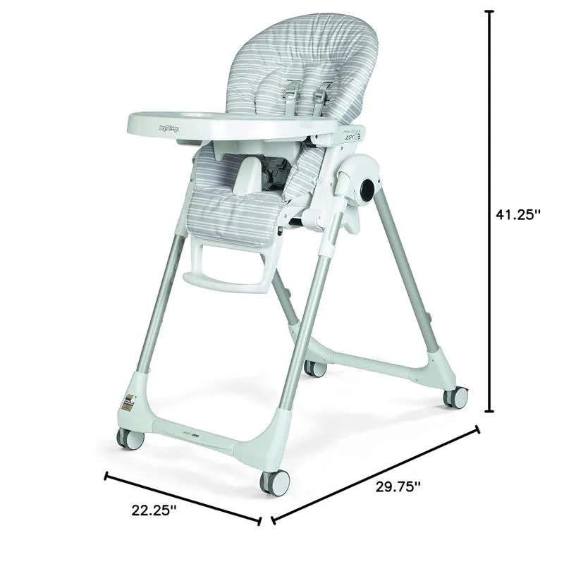 Peg-Perego - Prima Pappa Zero 3 High Chair, Linear Grey - Image 7