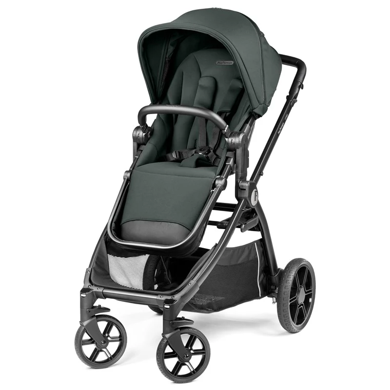 Peg Perego Ypsi Single to Double Stroller – Metal (Sage Green)