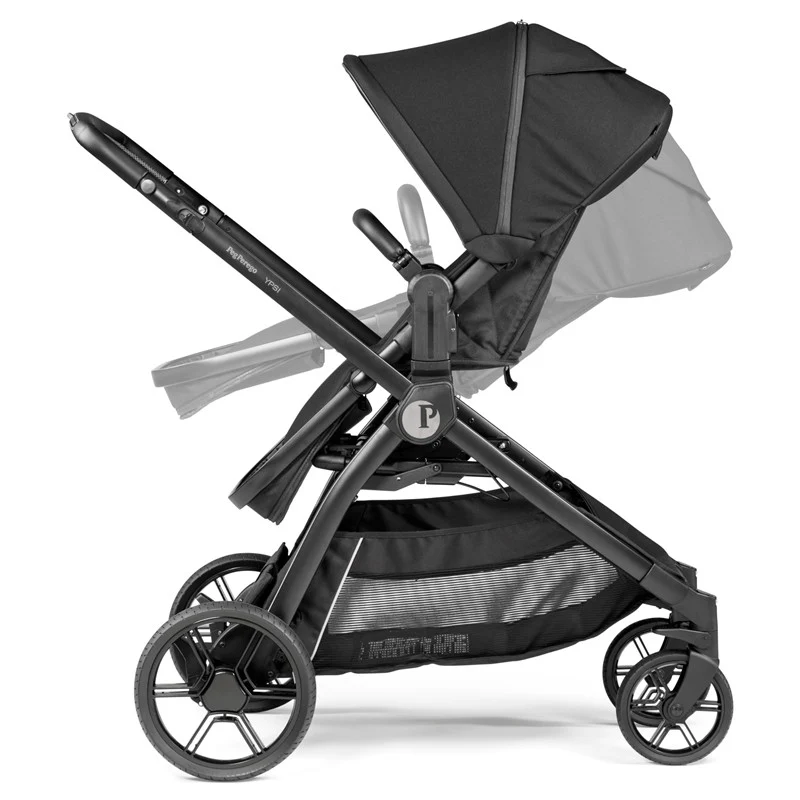 Peg Perego Ypsi New – Single to Double Stroller – True Black (Black) - Image 2