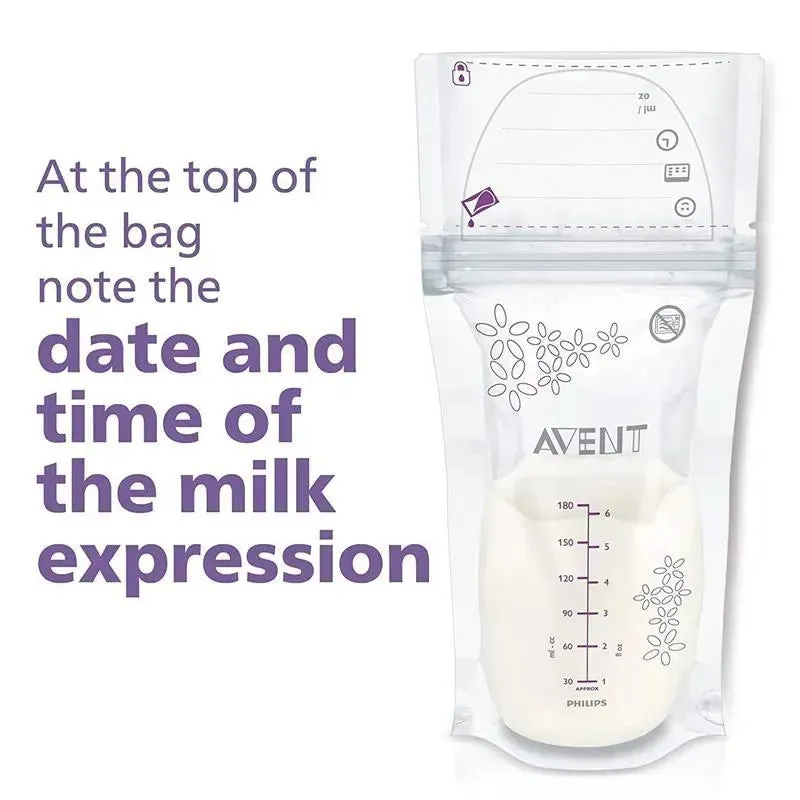 Avent - 50Ct Breast Milk Storage Bags, 6Oz/180Ml - Image 4