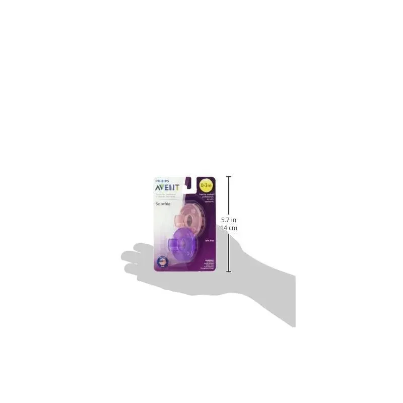 Avent - 2Pk Soothie, 0/3M, Pink/Purple - Image 5