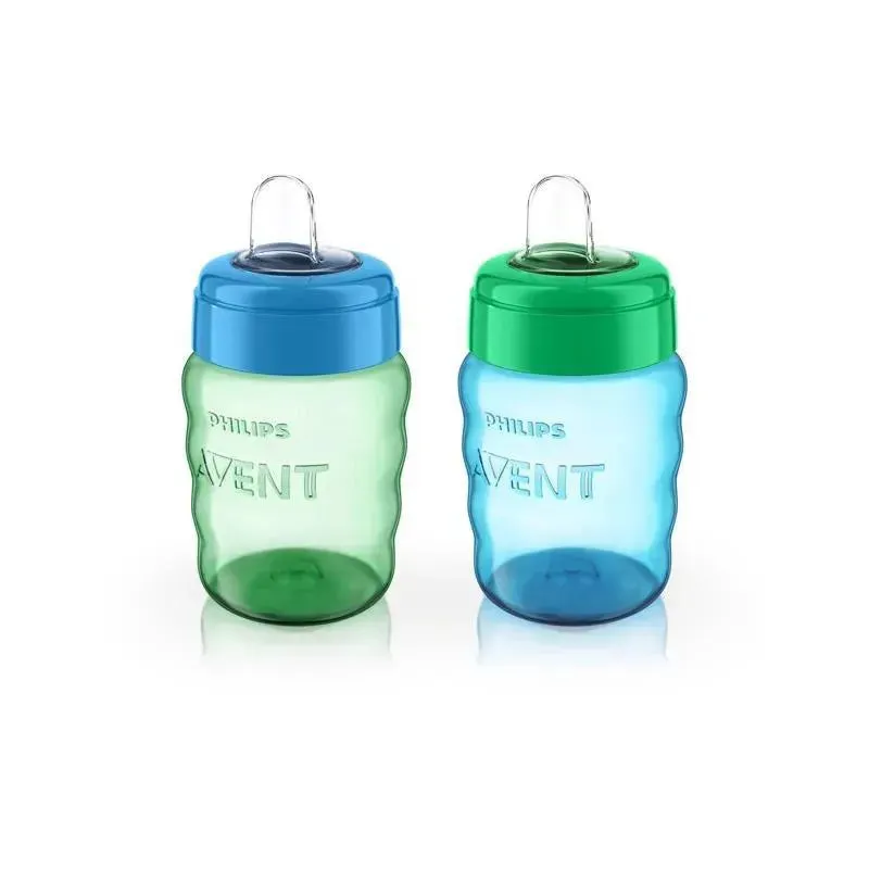 Avent - 2Pk My Easy Sippy Cup, Blue/Green, 9Oz - Image 3