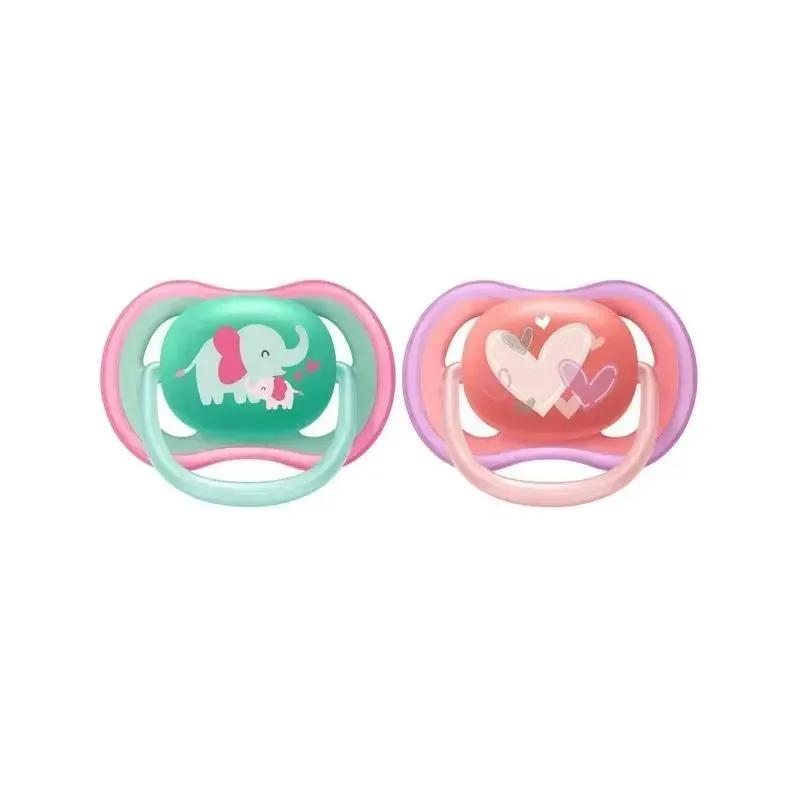 Avent - Ultra Air Pacifier 18M+, Pink, 2 Pack
