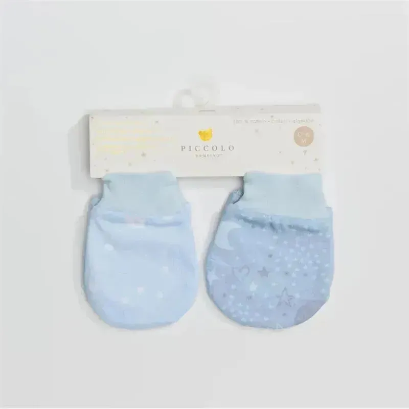 Piccolo Bambino - 2Pks Jersey Scratch Mitts Blue