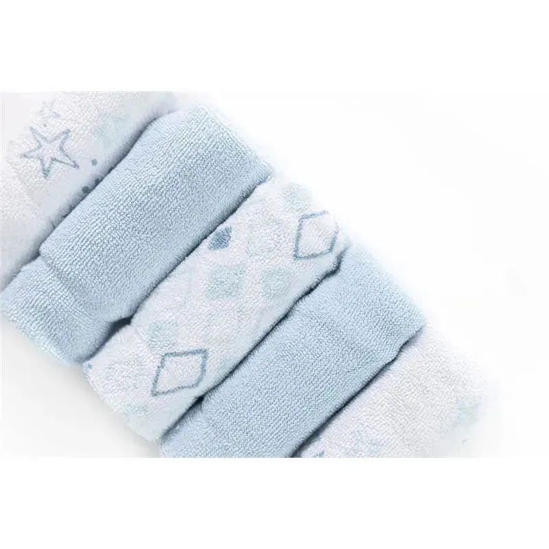 Piccolo Bambino 5pk Terry Baby Washcloth Set,Blue - Image 3