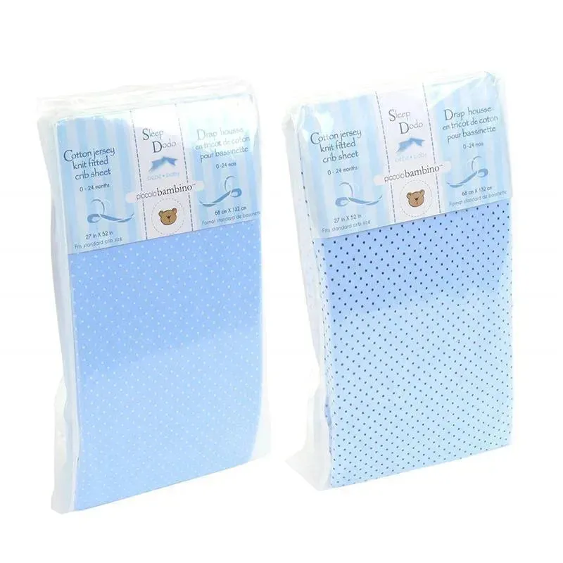 Piccolo Bambino Cotton Jersey Knit Fitted Crib Sheet - Boy