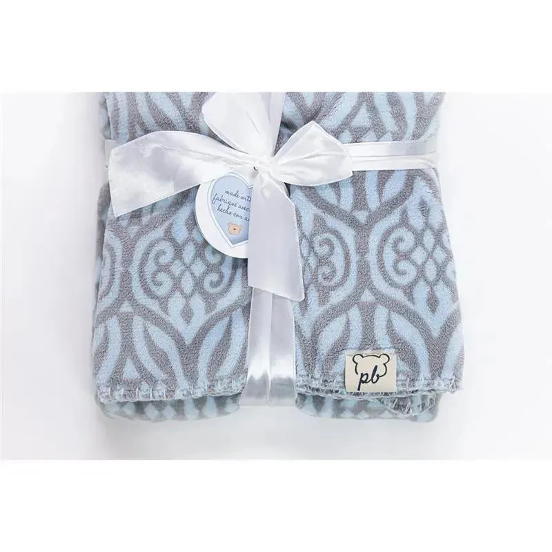 Piccolo Bambino Super Soft Stroller Baby Blankets,Blue - Image 2