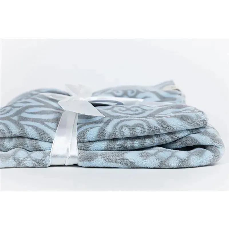 Piccolo Bambino Super Soft Stroller Baby Blankets,Blue - Image 3