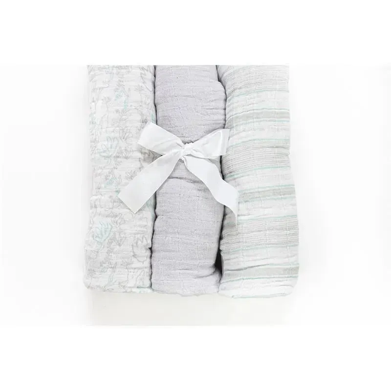 Piccolo Bambino Unisex 3pk Muslin Swaddle Blankets In A Box