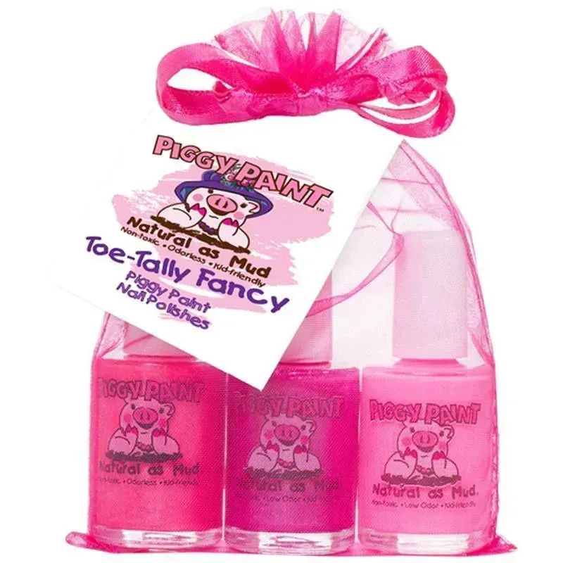 Piggy Paint Gift Set Non-toxic Girls Nail Polish, Chemical Free, Toe-Tally Fancy - Image 2