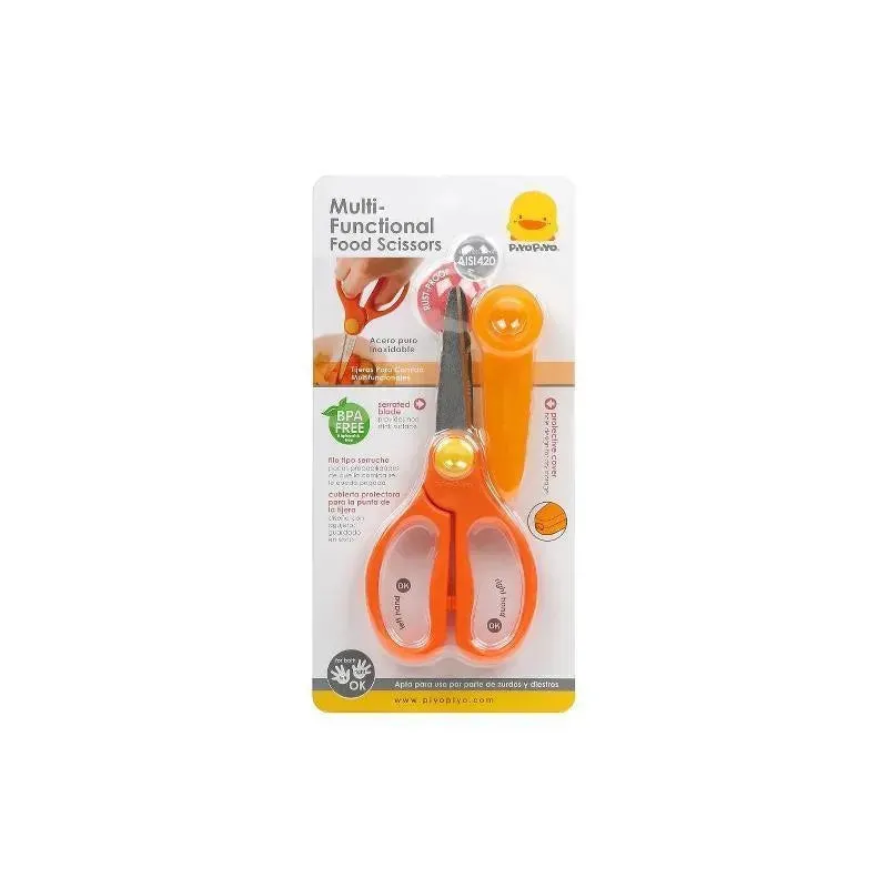 Piyo Piyo Multipurpose Food Scissors, Orange - Image 3