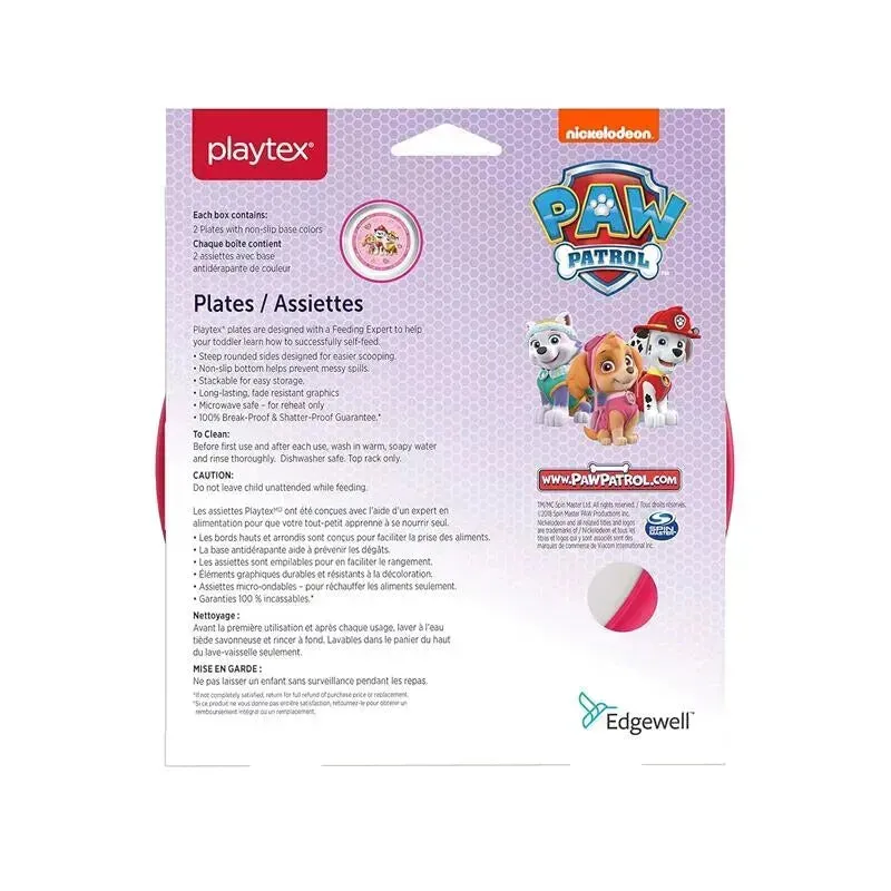 Playtex - Baby Mealtime Paw Patrol Plates for Girls, 2 Pack - Image 3