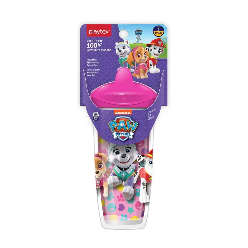 Playtex - Sipsters Stage 3 Paw Patrol Spill-Proof, Leak-Proof, Break-Proof Spout Cup for Girls, 9 Ounce, Pack of 1 - Image 2