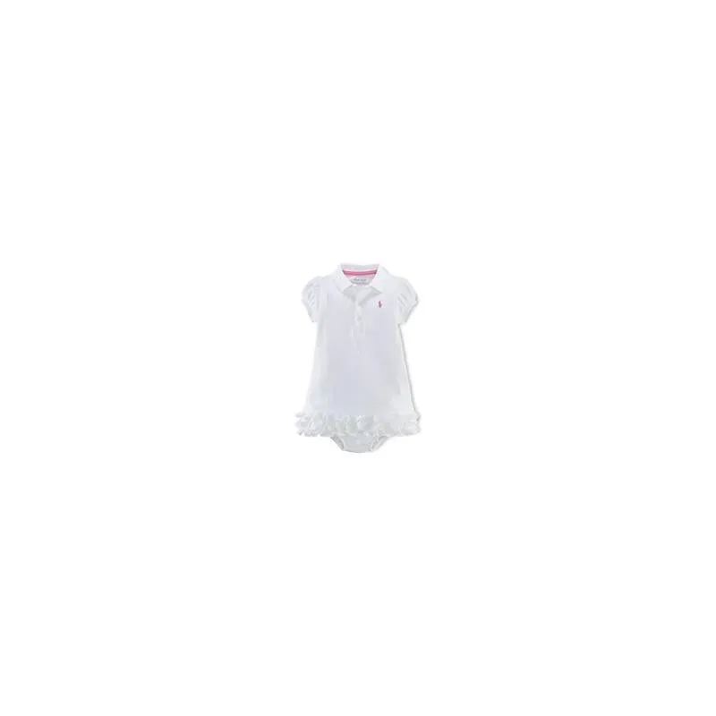 Polo Ralph Lauren Baby - Girls 2 Piece Ruffle Polo Dress