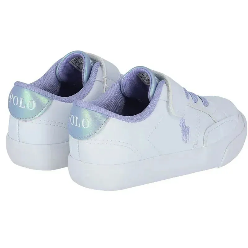 Polo Ralph Lauren Baby - Girl White Logo Trainers - Image 2