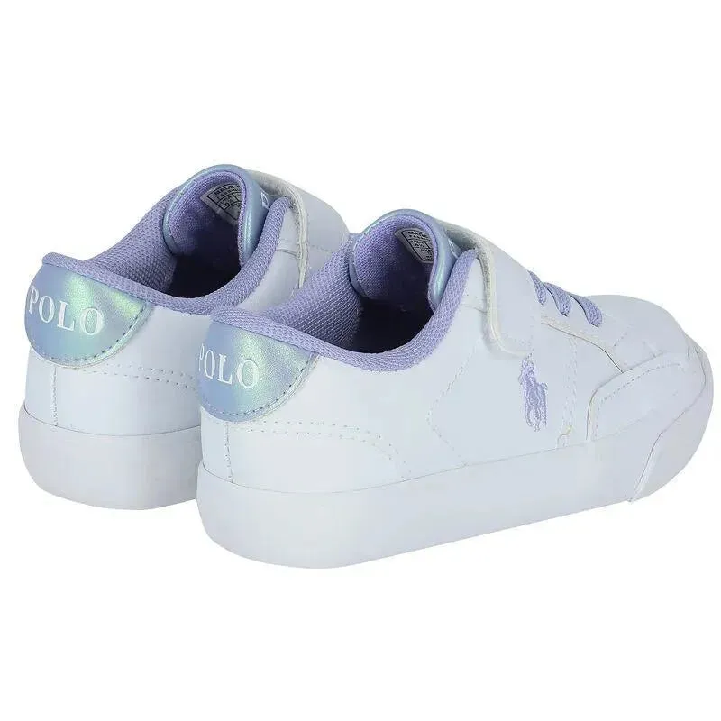 Polo Ralph Lauren Baby - Girl White Logo Trainers - Image 3