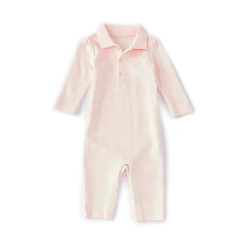 Polo Ralph Lauren Baby - Gril Cotton Polo Coverall, Delicate Pink