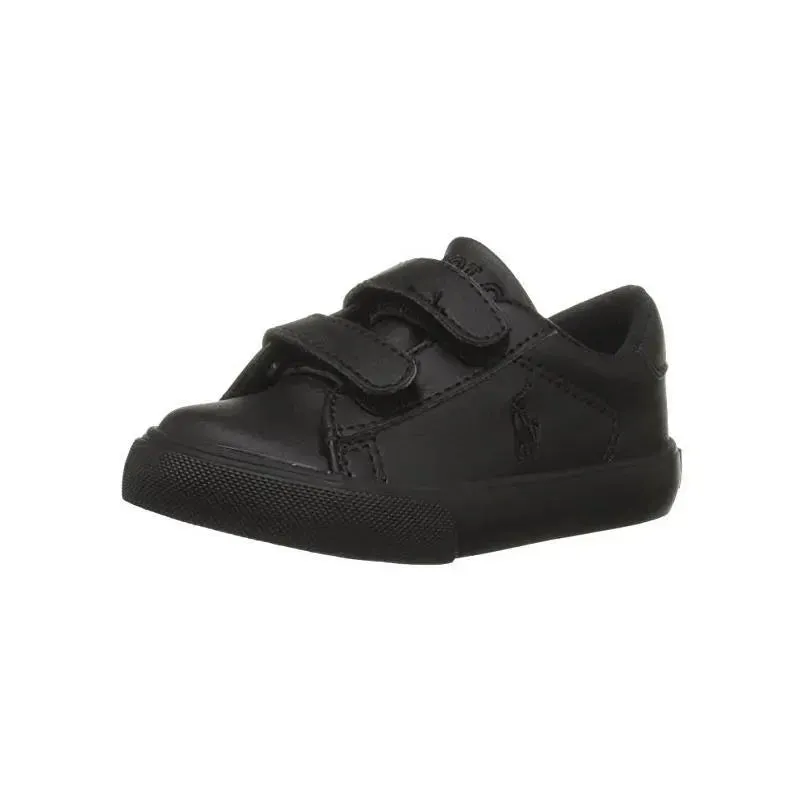 Polo Ralph Lauren Kids' Easton EZ Sneaker - Triple Black Tumbled