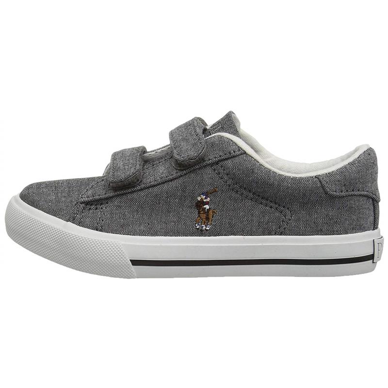 Polo Ralph Lauren Kids' Easton Ii Ez Sneaker Grey - Image 6