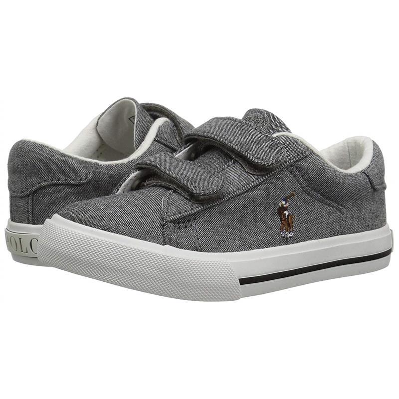 Polo Ralph Lauren Kids' Easton Ii Ez Sneaker Grey - Image 8