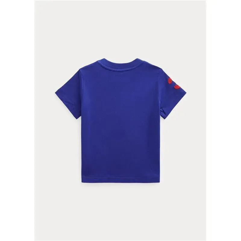 Polo Ralph Lauren - Toddler Boy Big Pony Cotton Jersey Tee, Blue - Image 2