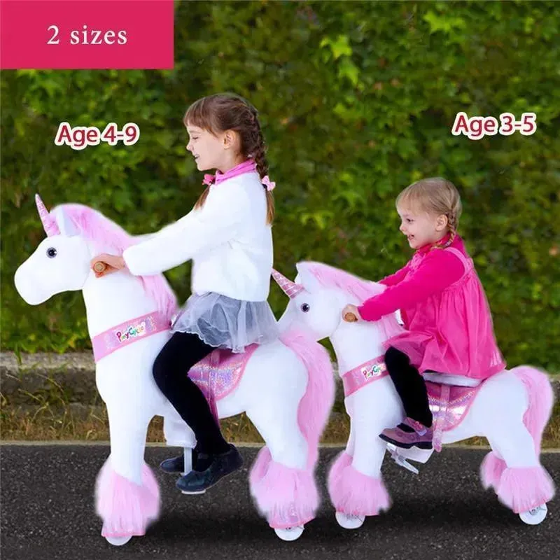 Ponycycle Pink Unicorn 4-10 Years Old, Kids Unicorn Ride on Toy, Ride on Unicorn Toy Plush, Pink Pony - Image 7