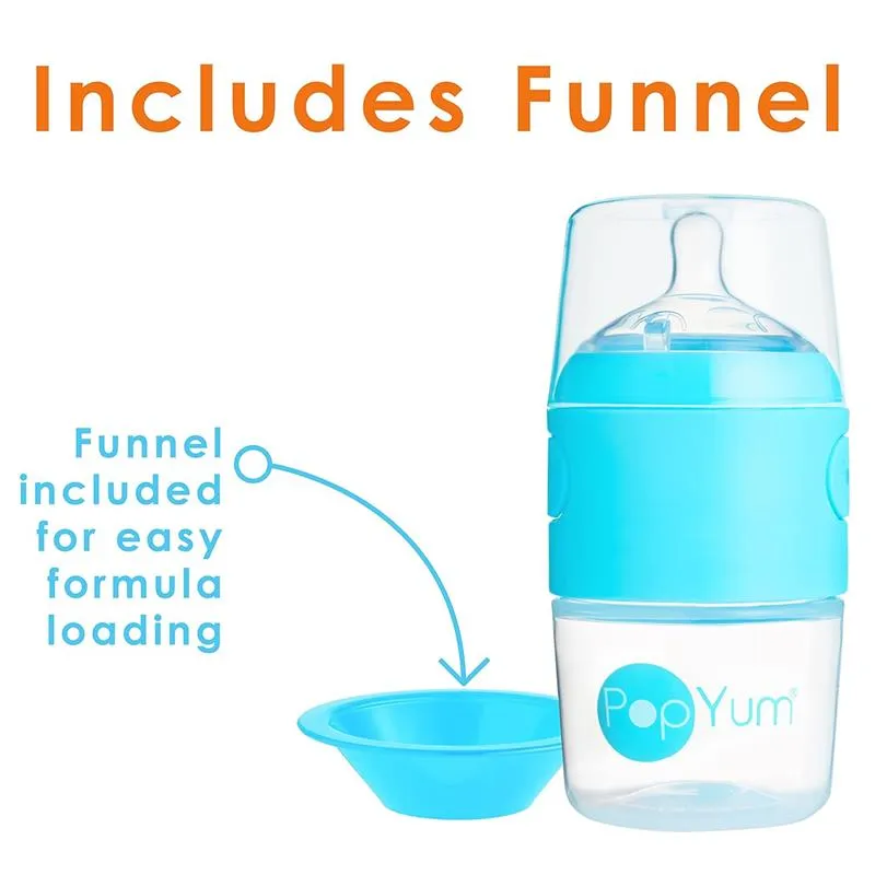 Pop Yum - Baby Bottle Starter Set 4 Pack, Blue - Image 5