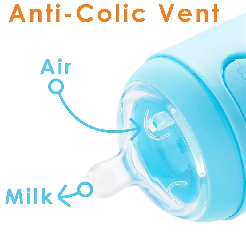 Pop Yum - Baby Bottle Starter Set 4 Pack, Blue - Image 6