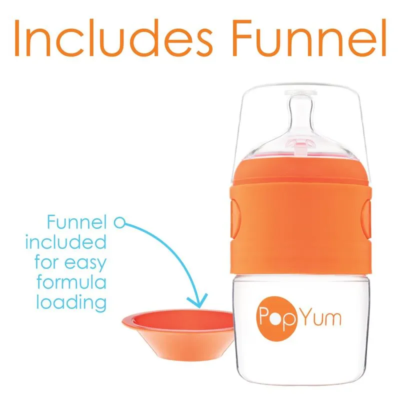 Pop Yum - Baby Bottle Starter Set 4 Pack, Orange - Image 4