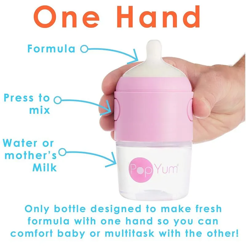 Pop Yum - Baby Bottle Starter Set 4 Pack, Pink - Image 4
