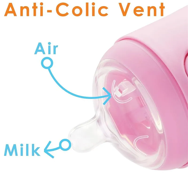 Pop Yum - Baby Bottle Starter Set 4 Pack, Pink - Image 7