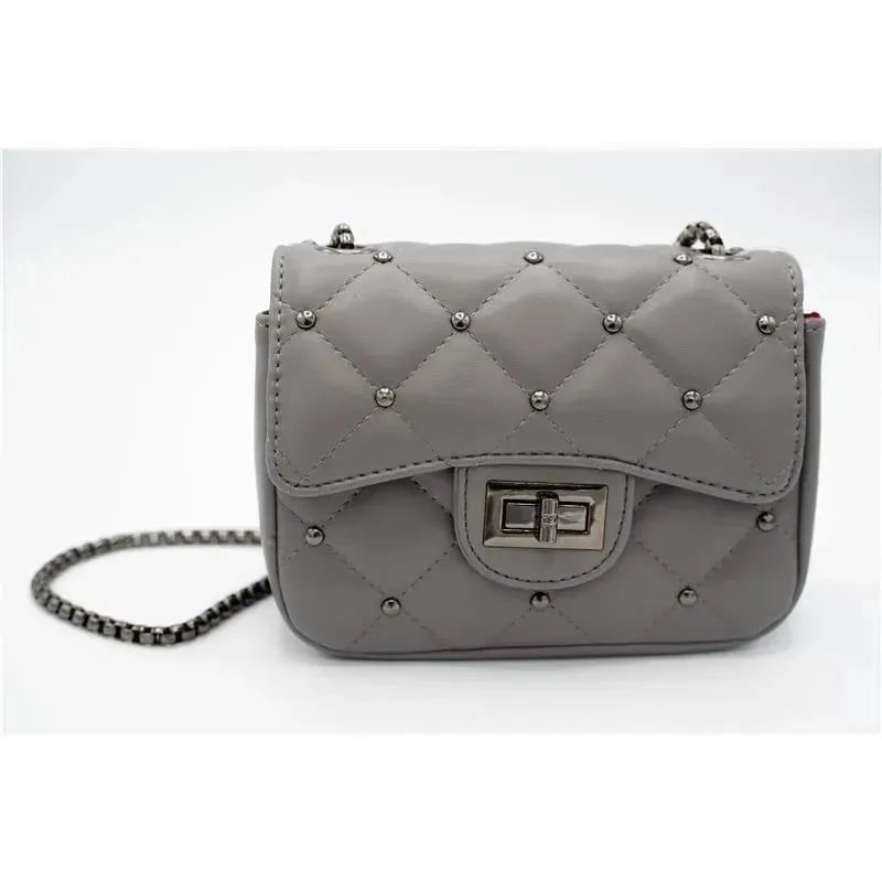 Popatu Grey Quilted Handbag - Image 3