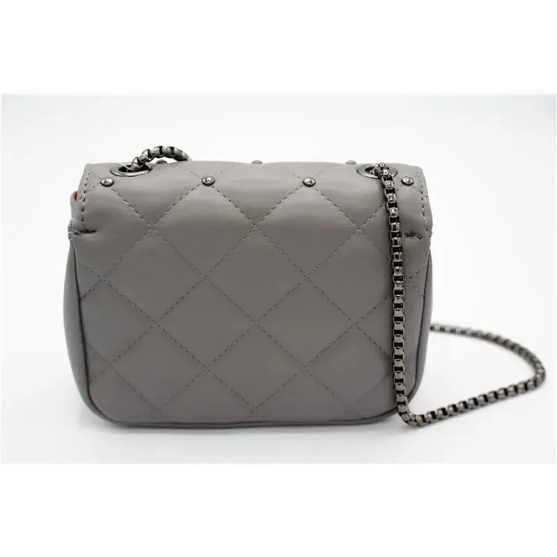Popatu Grey Quilted Handbag - Image 4