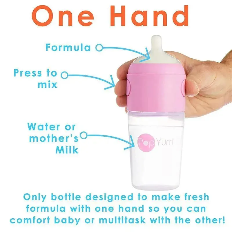 Popyum - 2Pk Anti-Colic Formula Making Baby Bottle 9 Oz, Pastel Purple - Image 2